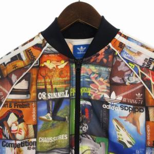 adidas Originals スーパースタートラックトップジャージ ブルゾン ジャンパー ロゴ ライン ハイネック 長袖 XS マルチカラー