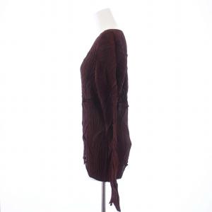 ISSEY MIYAKE プリーツ カットソー 長袖 茶 ブラウン