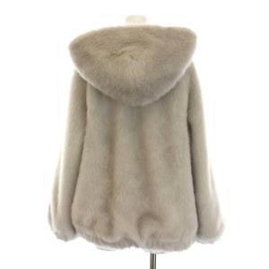 Grace Class 19AW フェイクファー コート フード付き ジップアップ アウター 36 S グレー
