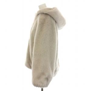 Grace Class 19AW フェイクファー コート フード付き ジップアップ アウター 36 S グレー