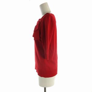 MAX&CO. カットソー Tシャツ リボン プルオーバー 半袖 M 赤 レッド