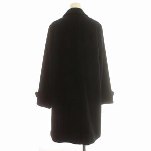 MARGARET HOWELL ステンカラーコート ウール ロング コート 2 M 黒 ブラック