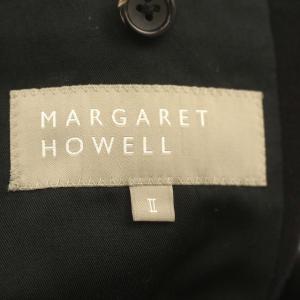 MARGARET HOWELL ステンカラーコート ウール ロング コート 2 M 黒 ブラック