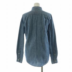 POLO RALPH LAUREN シャツ ブラウス 長袖 ロゴ刺繍 2 S 青 ブルー