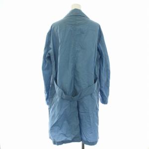 DANTON ナイロンタフタコート スプリングコート 春アウター ミドル丈 ロング 34 XS 水色 ライトブルー /TK