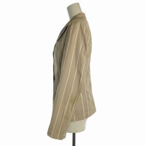 JIL SANDER テーラードジャケット 長袖 ストライプ 34 XS ベージュ