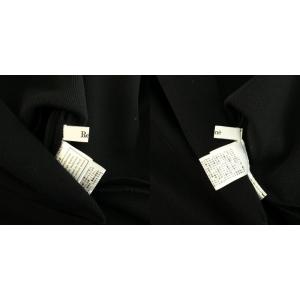 René 24年製 ニットスカート ロング ミモレ フレア イージー ハイゲージ ウール 34 S 黒 ブラック