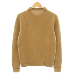 JIL SANDER ニット セーター クルーネック 長袖 ハイゲージ キャメル 48 L 茶 ブラウン