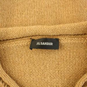 JIL SANDER ニット セーター クルーネック 長袖 ハイゲージ キャメル 48 L 茶 ブラウン