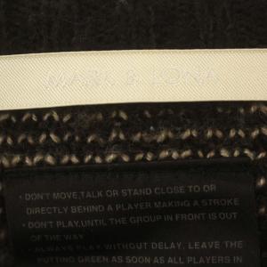 MARK&LONA ニット Vネック スカル セーター 長袖 L 茶 ブラウン