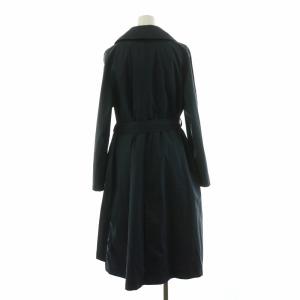 OLD ENGLAND チェスターコート ロング アウター 内側ドット ライナー ベルト付き 36 M 紺 ネイビー