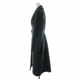 OLD ENGLAND チェスターコート ロング アウター 内側ドット ライナー ベルト付き 36 M 紺 ネイビー