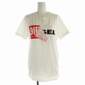 DIESEL Tシャツ カットソー 文字プリント プルオーバー クルーネック 半袖 M 白 ホワイト /EE