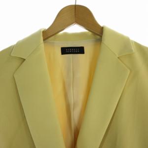 BARNEYS NEW YORK 23SS テーラードジャケット 総裏地 ダブル センターベント 36 S 黄 イエロー /RO
