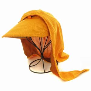 mont-bell サンバイザー アウトドア 日除け 帽子 オレンジ /MM