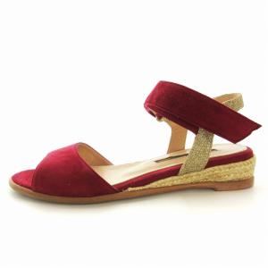 PELLICO サニー SUNNY サンダル フラット ウエッジソール アンクルストラップ スエード エスパドリーユ 37