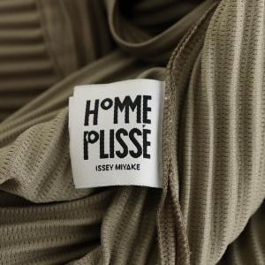 HOMME PLISSE ISSEY MIYAKE プリーツフーデッドドルマン ジャケット 1 カーキ