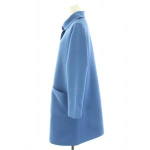me ISSEY MIYAKE ニットコート サックスブルー MI82KA581