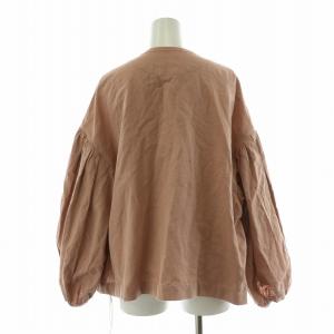 IENA ラブークル LA BOUCLE タグ付き 22SS ノーカラージャケット ボリュームスリーブ 袖ギャザー 長袖 麻 リネン混