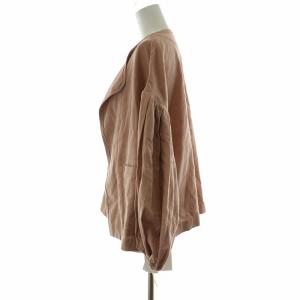 IENA ラブークル LA BOUCLE タグ付き 22SS ノーカラージャケット ボリュームスリーブ 袖ギャザー 長袖 麻 リネン混