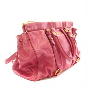 miumiu VITELLO LUX ハンドバッグ 2way ピンク