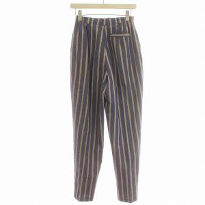 Christian Dior ウールパンツ ストライプ テーパード パンツ M 青 ブルー /G