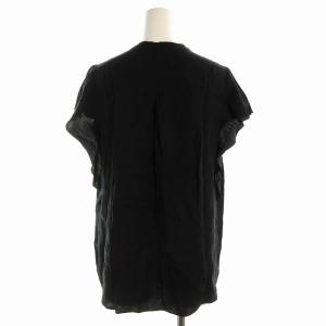 BEAUTY&YOUTH UNITED ARROWS スキッパーラッフルスリーブブラウス ノースリーブ プルオーバー Vネック F 黒 ブラック