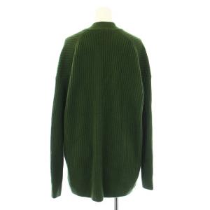 IENA ニュアンスリブカーディガン ニット 長袖 Vネック ウール 緑 グリーン 21080900201040