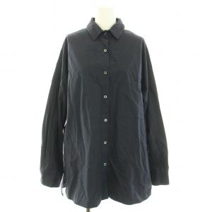 EVERYDAY I LIKE 22SS ビッグウォッシュシャツ Big Wash Shirts ブラウス スタンダードカラー 長袖 紺 ネイビー