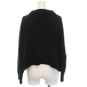 L'Appartement 23SS ケーブルショートニットプルオーバー Cable Short Knit Pullover セーター 長袖 黒 ブラック