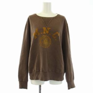 19AW スウェット トレーナー ロゴ プリント 長袖 茶 ブラウン 19070500705030