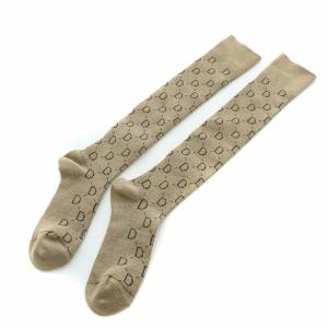 Deuxieme Classe 24AW jacquard socks ジャガードソックス ハイソックス 靴下 総柄 F 茶 ブラウン 24090520705030