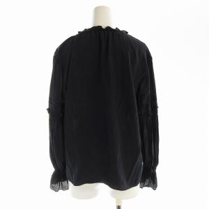 ANAYI シャツ ブラウス フリル プルオーバー 長袖 38 M 紺 ネイビー