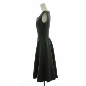 René ノースリーブワンピース フレア ひざ丈 34 S ダークグレー