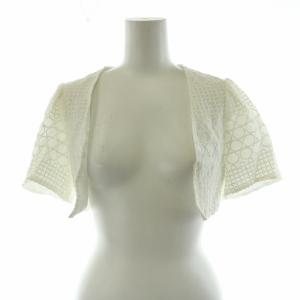 René ボレロ カーディガン 刺繍 半袖 34 XS 白 ホワイト /NQ