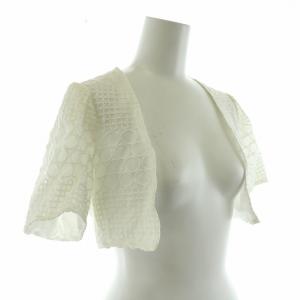 René ボレロ カーディガン 刺繍 半袖 34 XS 白 ホワイト /NQ