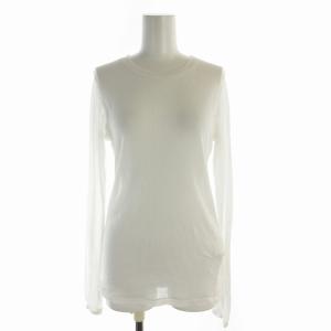 24SS Sheer rib T-sh Tシャツ カットソー シアー シースルー クルーネック 長袖 F