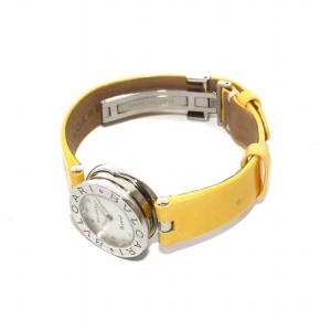 BVLGARI Bzero1 腕時計 クォーツ レザーベルト イエロー シルバーカラー BZ22S