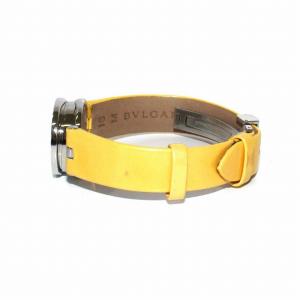 BVLGARI Bzero1 腕時計 クォーツ レザーベルト イエロー シルバーカラー BZ22S