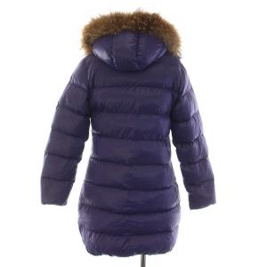 DUVETICA ダウンコート ロング ファー フード付き ジップアップ アウター 40 L 紫 パープル