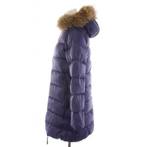 DUVETICA ダウンコート ロング ファー フード付き ジップアップ アウター 40 L 紫 パープル