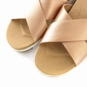 UGG australia ケリ メタリック KARI METALLIC サンダル クロス US6 23cm ピンク 1092669