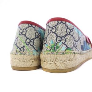 GUCCI GGスプリーム エスパドリーユ フラットシューズ 36 ベージュ