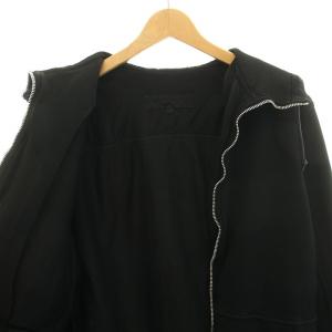 COMME des GARCONS HOMME AD2010 10AW 縮絨ジップアップパーカー ジャケット アウター フード L 黒 ブラック HF-J030