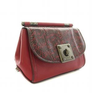 COACH ドリフタークロスボディースネークショルダーバッグ パイソン レザー チェーン 保存袋付き 赤 レッド 59498