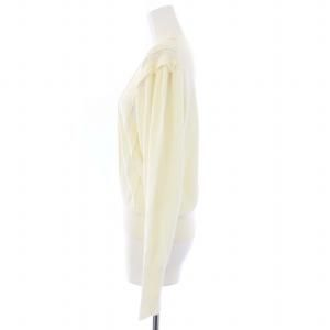 Chloe 21SS ニット セーター 長袖 レース 切替 S 白 オフホワイト