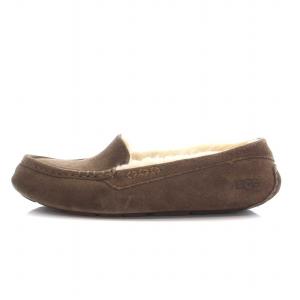 UGG australia ムートン シューズ モカシン アンスレー ANSLEY スリッポン スエード US8 25cm 茶 ブラウン 1106878