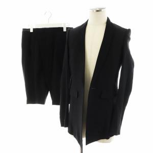 14SS セットアップ 上下 テーラードジャケット ショートパンツ ハーフパンツ 1 S 黒 ブラック