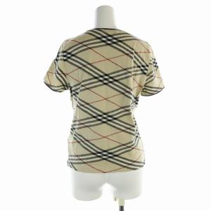 BURBERRY LONDON カットソー Tシャツ ノバチェック プルオーバー クルーネック 半袖 1 S ベージュ