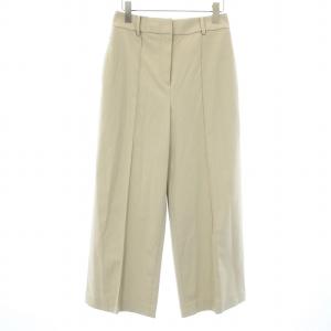 24SS リネンブレンドワイドパンツ センタープレス ジップフライ 麻 リネン混 M ベージュ 124206012